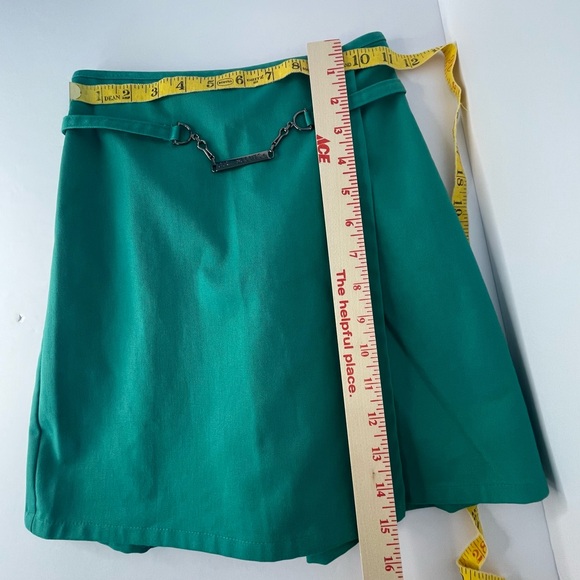 Vintage Girl Scouts Junior Uniform Skort High Waisted Faux Wrap Small Junior 90s - Picture 12 of 14